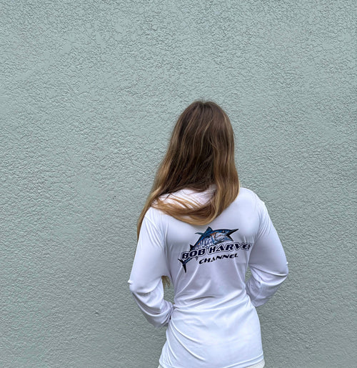 Long Sleeve White UPF 50+ Fishing Shirt
